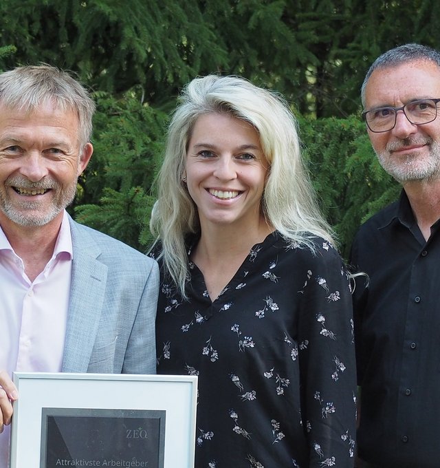  v.l.n.r.: Martin Montowski (Geschäftsführer), Stefanie Krebs (Personalverantwortliche), Hans-Christoph Wisch (Mitarbeitervertretung)